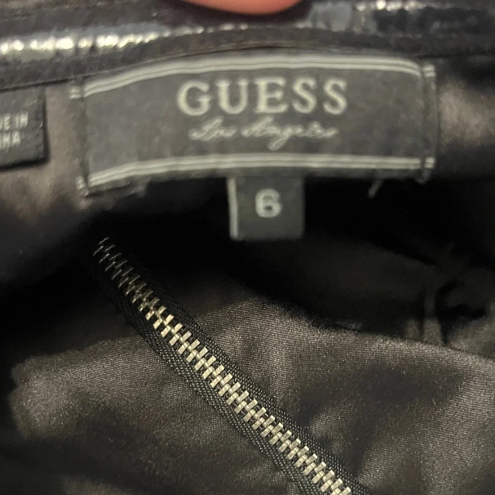 Guess Black Satin Dress with Zipper - Picture 2 of 10